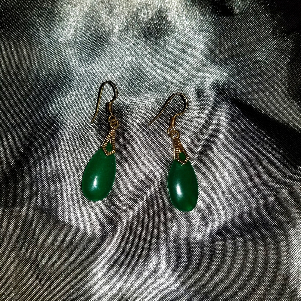 Jade earrings